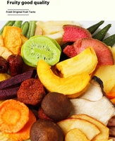 Collations asiatiques 250G Bouteille en plastique Aliments secs Fruits mélangés lyophilisés Kiwi Fig Banane Fraise Dattes rouges pomme Fruits mélangés lyophilisés