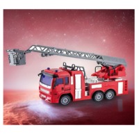 KK Nouveau 4WD Télécommande Camion de Pompiers Jouet avec Lumière Câble USB Inclus RC Ingénieur Voiture Jouet pour Enfants
