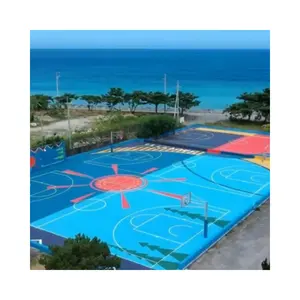 Piso de quadra ao ar livre para todos os climas, azulejos interligados para basquete, tênis, padel e áreas de jogos para academia