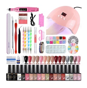 35 pièces ensemble professionnel de vernis à ongles strass décoration ongles moule brosse <span class=keywords><strong>ponceuse</strong></span> ongles trousse d'outils <span class=keywords><strong>avec</strong></span> lampe UV - Product Image 1