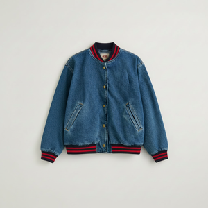 Men's Winter Varsity Baseball <b>Jacket</b> with High Street Stand Collar - Product Image 1