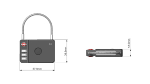 Mili milock Duo TSA อนุมัติล็อคกระเป๋าอัจฉริยะพร้อมระบบนำทาง GPS สำหรับ & Google ค้นหาอุปกรณ์ติดตามระบบคู่ของฉัน - Product Image 6