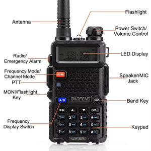 Baofeng UV-5R Çift Bantlı Amatör Telsiz Baofeng Uv-5r UV 5R İstasyon Ekipmanı El Tipi Telsiz - Product Image 3