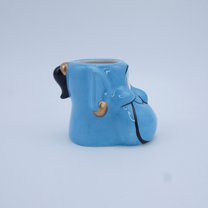 Maceta de cerámica con forma de genio, maceta decorativa bonita, maceta colorida creativa para oficina o casa - Product Image 2