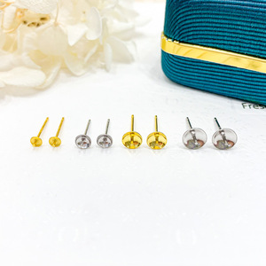 Accessoires en argent S925 pour la création de bijoux, boucle d'oreille vide avec perles rondes de 8 à 12 mm, bijoux tendance 21427 - Product Image 3