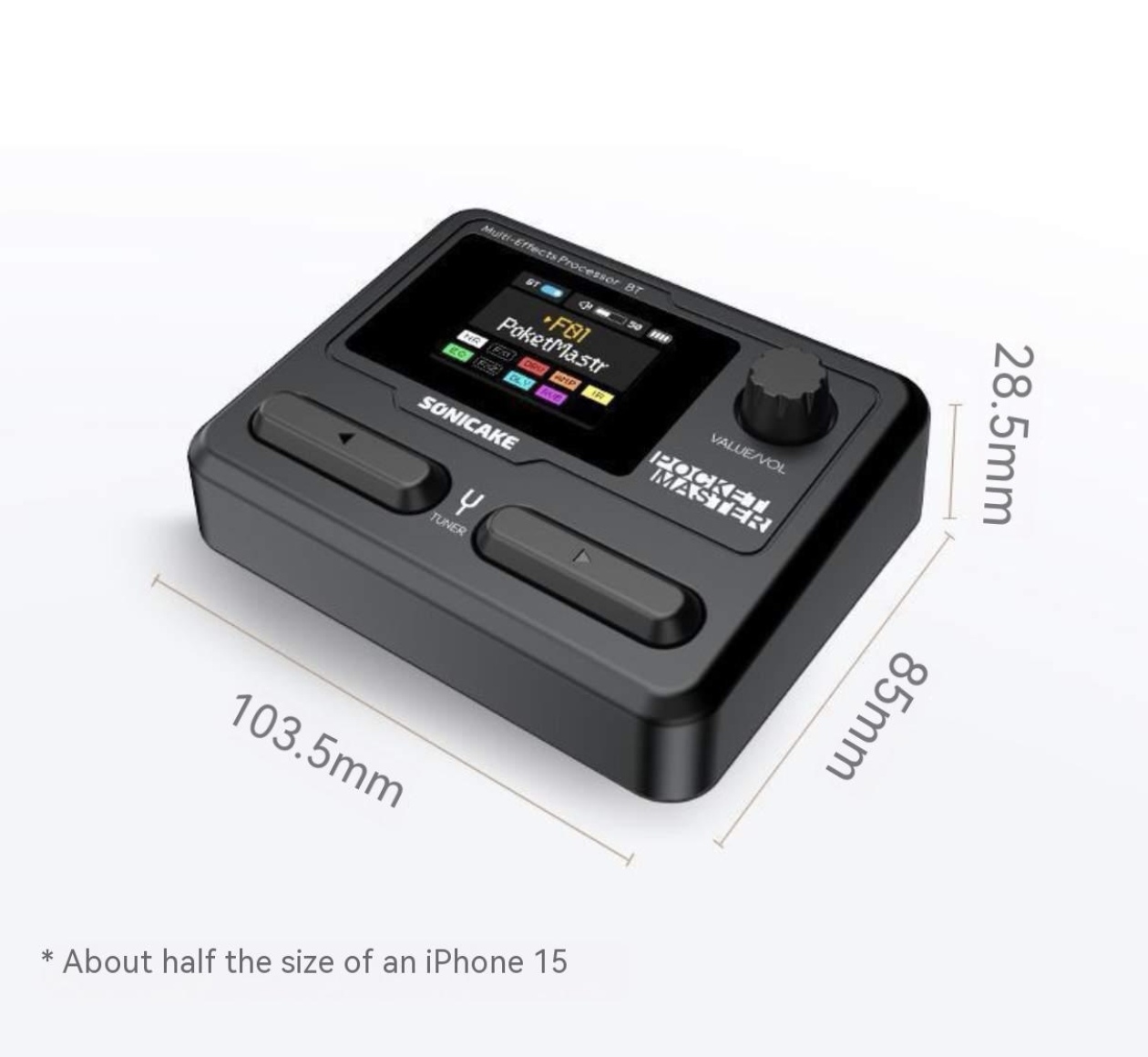 Sonicake Pocket Master - Portable Mini BT Guitar Effects