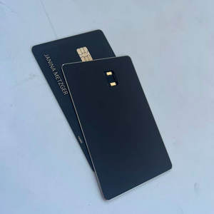 Carte de crédit <span class=keywords><strong>Amex</strong></span> NFC à double interface, étanche, 13,56 MHz, paiement sans contact, en acier inoxydable noir mat, impression personnalisée - Product Image 5