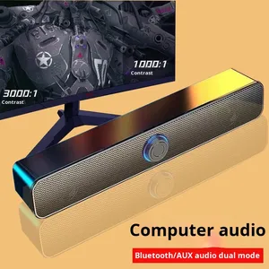 Sistema <span class=keywords><strong>Audio</strong></span> Surround per Home Theater, Soundbar per Computer con Illuminazione LED RGB per TV, Subwoofer Stereo con Potenziamento dei Bassi - Product Image 2
