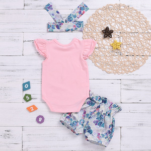 Vente en gros de vêtements pour enfants, nouveaux modèles, ensembles de vêtements pour bébés, chemises, barboteuses et pantalons serrés pour filles - Product Image 4