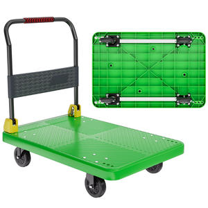 Chariot à main pliable à quatre roues de 100 kg, chariot à main industriel fermé, chariot à plateforme en nylon, chariot de magasinage OEM, bagages - Product Image 2