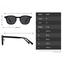 Nouveau Pc rétro lunettes de soleil hommes nuances lunettes 2025 luxe Uv400 lunettes de soleil élégant femmes carré lunettes de soleil