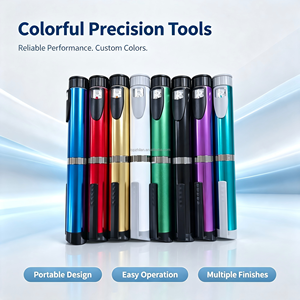 Reusable Injection <b>Pen</b> 60 Unit Capacity Assorted Colors <b>Gold</b> Blue Green Black Red Metal Body Adjustable Dose 3ml Cartridge <b>Pen</b> - Product Image 1