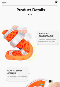 कस्टम फैशन परफेक्ट आरामदायक एयरमेश आउटडोर कुत्ते चलने वाले जूते नरम और गर्म पालतू स्नीकर कुत्ते सभी मौसमों के लिए उपयुक्त - Product Image 5