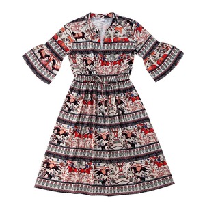 Famille correspondant vêtements à manches courtes Maxi robe mère et fille robes ensemble tenues maman et <span class=keywords><strong>moi</strong></span> vêtements - Product Image 4