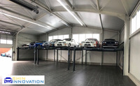 Système de stationnement de garage certifié CE, élévateur de voitures à 4 poteaux, double largeur, pour 4 véhicules, empileur hydraulique à déverrouillage électrique