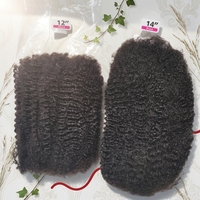 Cabello Humano Natural Negro 4C de 8-18 Pulgadas, Cabello Humano Remy Preestirado Afro Kinky para Trenzas y Peinados Kinky Twist