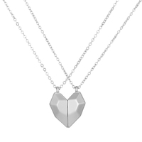 Amour Épissage Clavicule Chaîne Bff Épissage Aimant Coeur Amour Couples Pendentif Collier Pour Les Couples