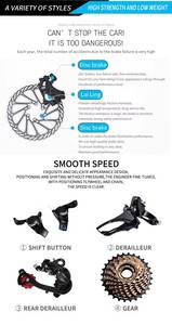 Bicicleta de montaña para hombre llanta de aluminio <span class=keywords><strong>29</strong></span> pulgadas bicicleta de montaña 29er Mtb Bicicleta acero aleación de aluminio 5 uds 100KG - Product Image 5