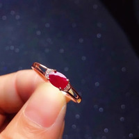 Hip Hop Stil neue koreanische Version Farbe rot super schöne 50 Punkte Rubin modische lebende Ring Fabrik Direkt vertrieb