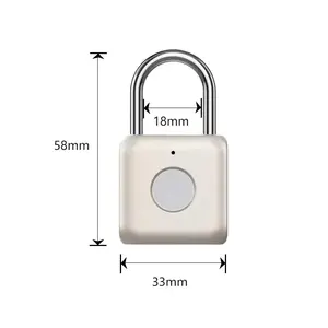 Factory Selling Mini IP65 Smart Finger Print Padlock Travel Luggage Suitcase Security Door Locks Smart Electronic Padlock