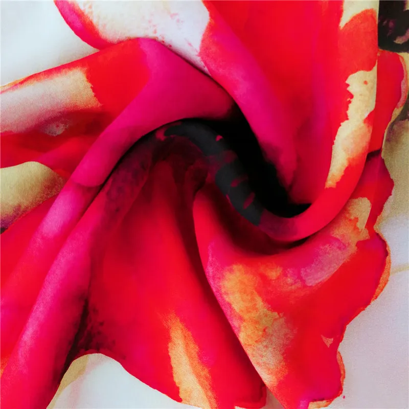 Высшее качество, индивидуальный дизайн, шелковая шифоновая ткань с цифровой печатью для платья