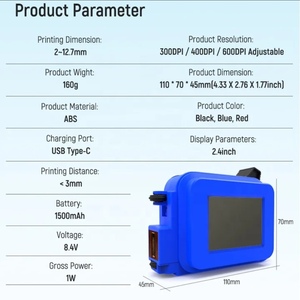 New Non-Contact máy đánh dấu không dây mã hóa thiết bị có thể sạc lại máy in phun USB lập trình coder xp600 Flex xách tay - Product Image 4
