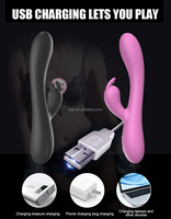 SacKnove Vibrateur Lapin Intelligent à Chauffage Automatique Rechargeable par USB 16 Vitesses en Silicone pour Clitoris et Point G Jouets Sexuels