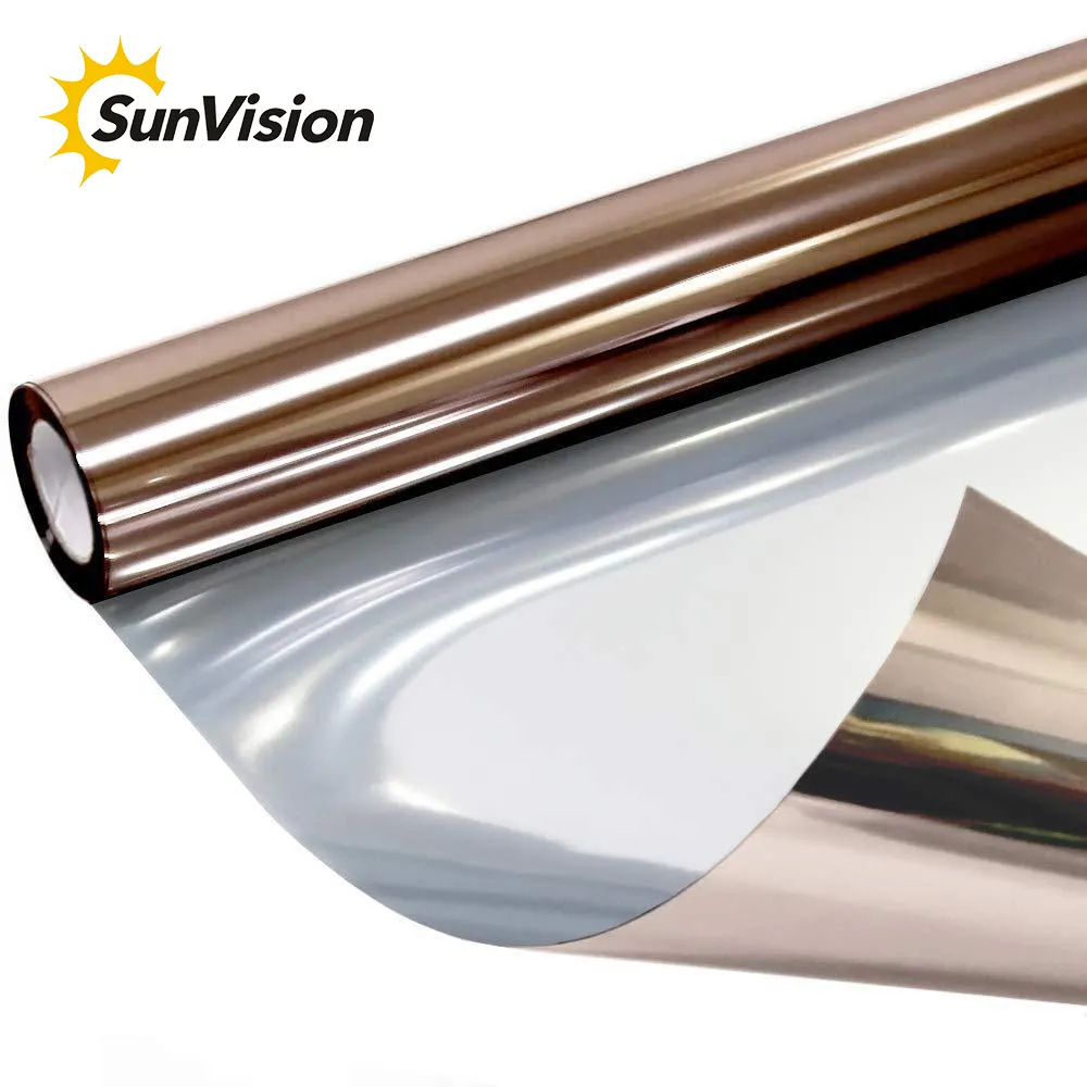 Wholesale price mirror effect silver reflective window tinted film one way vision building decorative films solar silver foil