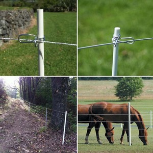Bulk levering herbruikbare elektrische glasvezel paalpalen wit 3/8" anti-corrosie zonwering scherpe punt uiteinde tijdelijk gebruik op de boerderij - Product Image 2