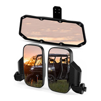 FLYQUICK Nouveau kit de rétroviseurs latéraux UTV, rétroviseur central pour Polaris Ranger SF-UTV-4C/UTV-59-1, matériau PP, fabriqué en Chine