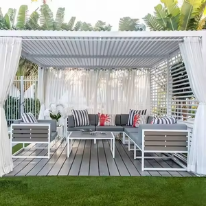 Pérgola de Aluminio Bioclimática con Techo de Láminas Ajustables para Jardín Exterior, Resistente a la Lluvia - Product Image 6