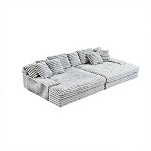 Sofá Cama de Tres Plazas de Tela Marrón Cuadrado Moderno de Alta Gama, Sofá Grande Plegable para Sala Familiar con Envío Gratuito - Product Image 1