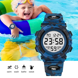Kids Watch 3-15 Year Old Boy Outdoor Sport Multifunction <b>Timer</b> LED Silicone Waterproof Watch Alarm Calendar Analog Digital Watch - Product Image 5