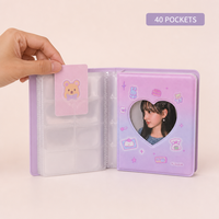 Album photo personnalisé Kpop en carton creux, 40 pochettes, avec porte-cartes, style mignon, pour photos, photocartes, Instax Mini Film