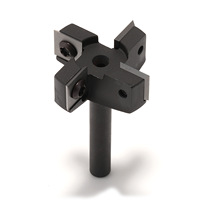 HOZLY Fraise à défoncer à quatre cannelures, diamètre de la tige 8mm, plaquettes en carbure amovibles, pour le travail du bois, modèle S8*D40*H62-4T 12mm