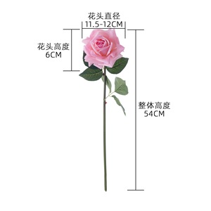 ดอกกุหลาบประดิษฐ์ CallaFloral ก้านเดี่ยว กลีบโพลีเอสเตอร์ ตกแต่งภายในบ้าน งานแต่งงาน ของตกแต่งบ้าน สีชมพูอ่อน แดง ขาว ม่วง - Product Image 4