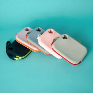 Silicone Zipper Coin Purse-Eco-Friendly Durable Fashionable Portable <b>Wrist</b> <b>Strap</b> Unisex Mini Size Daily Use Promotional Gift - Product Image 2
