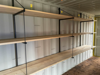 Système d'étagères de garage pour conteneurs avec support de rayonnage et accessoires essentiels pour le stockage en conteneurs