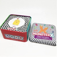 Boîte en étain personnalisée, écologique, recyclable et durable, double face, pour jeux de cartes, publicité familiale et cartes à jouer (Poker)