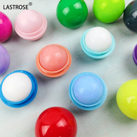 Cosmetische bal met aangename fruitgeur, voedend, veganistisch, cadeau, hydraterend, ronde lippenbalsem bal