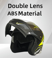 Nouveautés en promotion : Casque de moto modulable avec visière solaire intégrée, abordable pour tous, double écran.