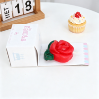 Bougies d'anniversaire de luxe sans fumée en forme de rose, en vrac, non parfumées, écologiques, non toxiques pour anniversaires, Saint-Valentin, Pâques, Nouvel An, mariages