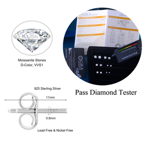 <span class=keywords><strong>Orecchini</strong></span> a Lobo in Moissanite che Superano il Test del Diamante, Gioielli Hip Hop in <span class=keywords><strong>Argento</strong></span> Sterling 925, <span class=keywords><strong>Orecchini</strong></span> a Lobo in Moissanite VVS per <span class=keywords><strong>Uomo</strong></span> e Donna - Product Image 3