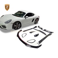 Kit de motorisation de voiture, 981, Fiber de carbone, becquet arrière, sourcils légers, jupes latérales, pour Porsche boxter Cayman