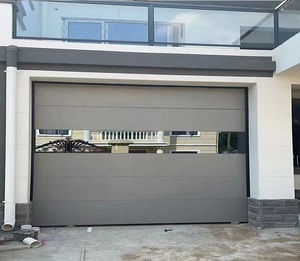 Portes <span class=keywords><strong>de</strong></span> <span class=keywords><strong>garage</strong></span> doubles automatiques en aluminium sans cadre, modernes et luxueuses, en verre trempé 16x8, pour villas - Product Image 2