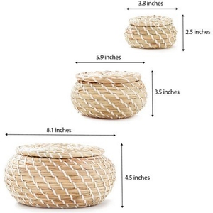 Cesta de Almacenamiento Multifuncional de Jacinto de Agua y Pasto Marino con Tapa para Ropa y Lavandería, al Mejor Precio, Venta al por Mayor Directa de Fábrica en Vietnam - Product Image 4