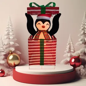 最受欢迎的圣诞装饰大尺寸发光二极管企鹅装饰品户外室内使用圣诞礼物