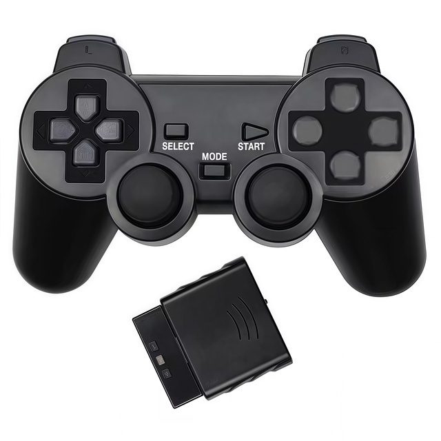 PS2 Wireless Game Controller PS2/PS1 Gamepad for 2.4G PS2 Joystick USB PC Game Console Dual Vibration