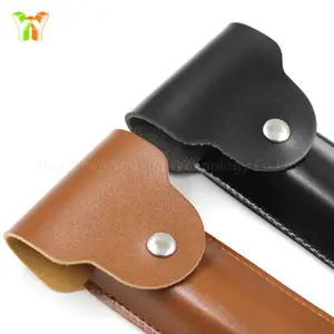 Factory PU Leather Fashional Type Protective Shaver Cover Leather Travel Razor Case For Man