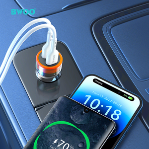 Cargador de Coche BWOO Nuevo con <span class=keywords><strong>2</strong></span> Puertos USB, Material <span class=keywords><strong>PC</strong></span>+ABS, Transparente - Product Image 5
